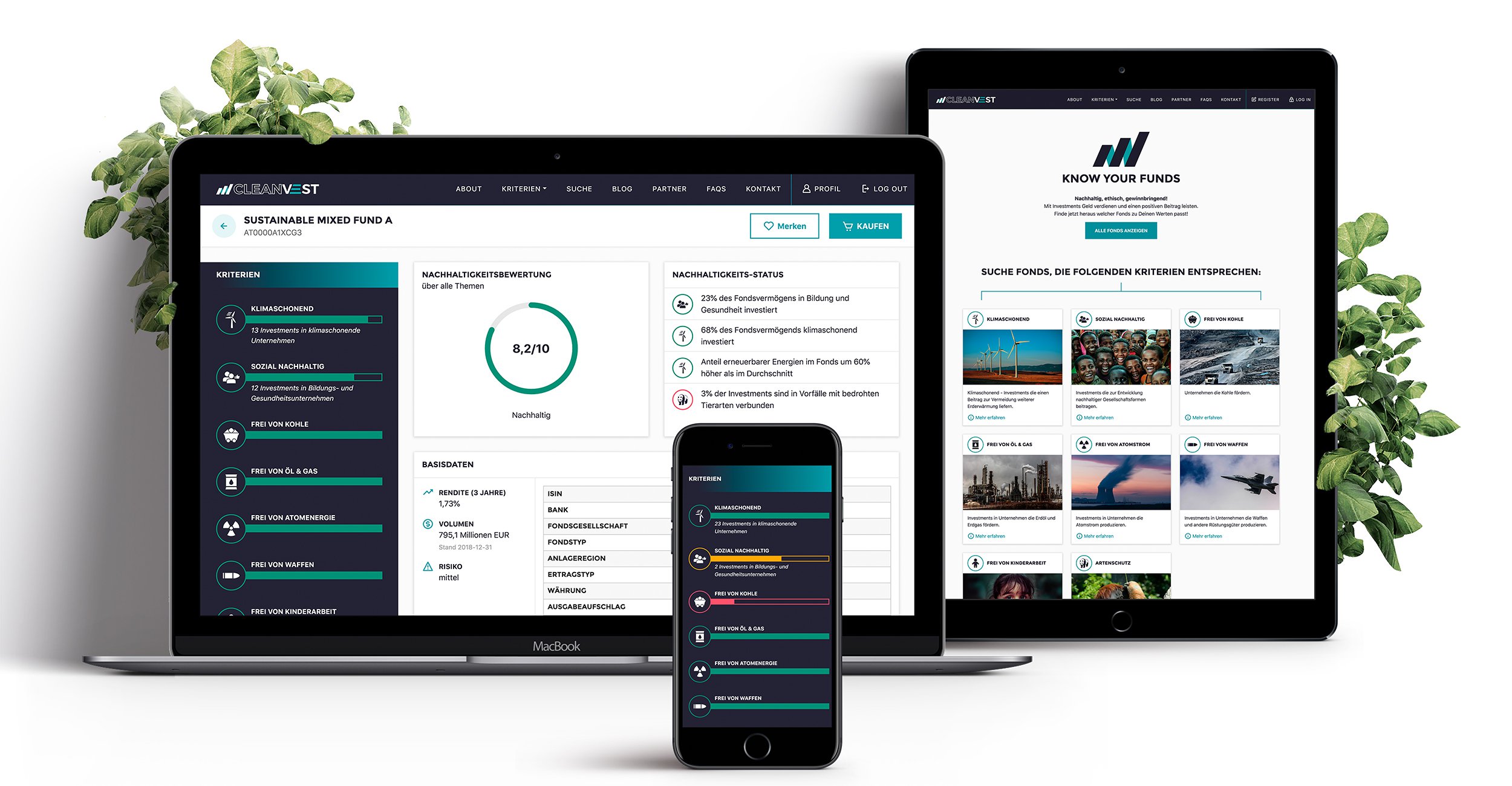 CLEANVEST - nachhaltige Fonds finden